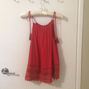 NWT Red Alice + Olivia Sleeveless Tie Top